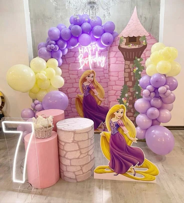 🌸 Decoración con temática de Rapunzel
