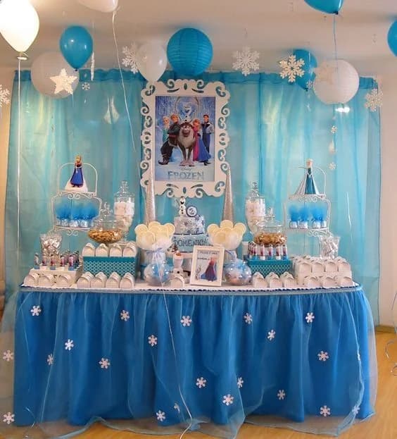 ❄️ Candy Bar con temática de Frozen